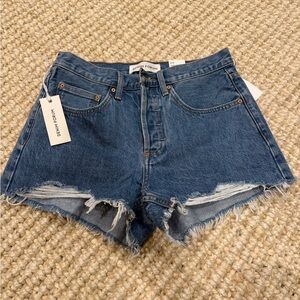 Denim Forum the 90s vintage high rise cut off denim short
